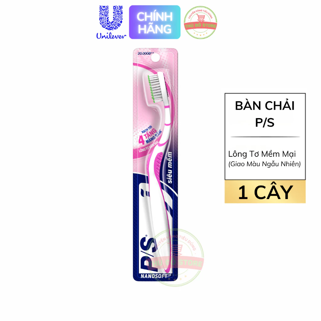 Bàn chải PS Lông Tơ mềm mại Hồng -Niti
