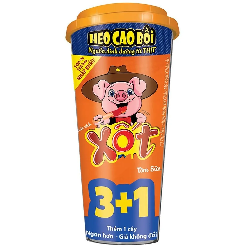 Xúc xích Heo Cao Bồi xốt tôm sữa