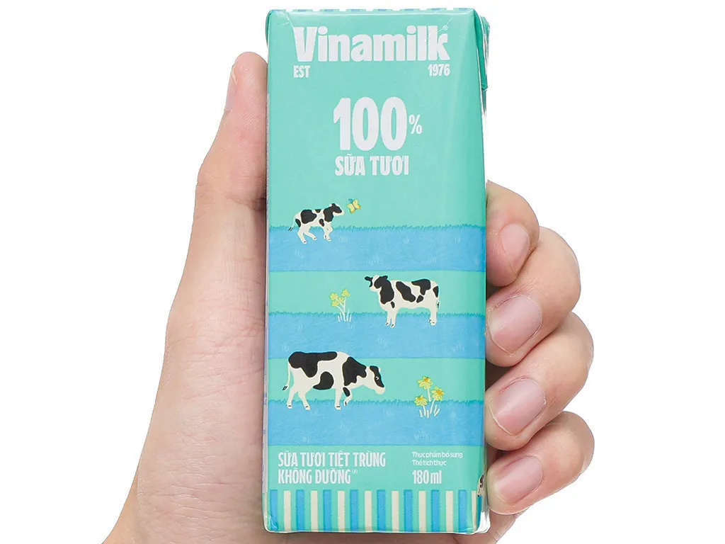 S-Sữa hộp VINAMILK 180ml sữa tươi tuyệt trùng không đường