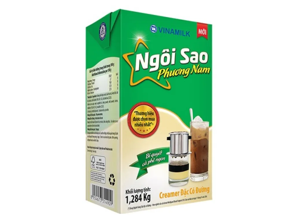 Sữa đặc ngôi sao phương nam xanh lá 1,284kg-Niti