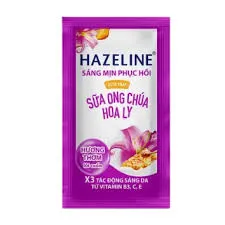 [HPCBW018] S-Sữa Tắm HAZELINE Sáng Mịn Sữa Ong Chúa Hoa Ly 12*6g